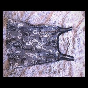 Dark gray/black paisley camisole